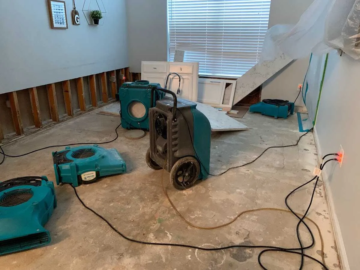 Dehumidifier in flood-cut room for Water Extraction & Removal in Washougal
